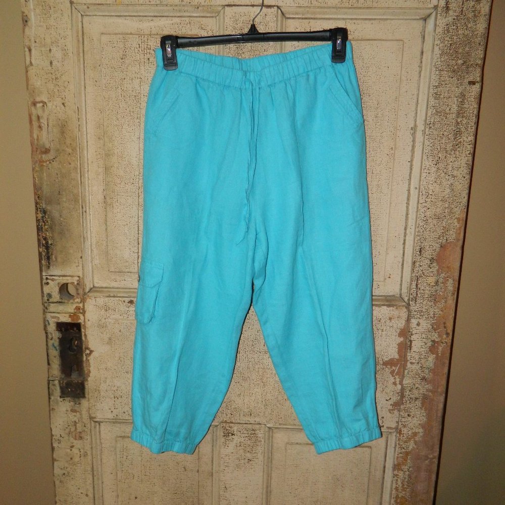 TooFan Linen Capri Pants Womens Size M (S-12)